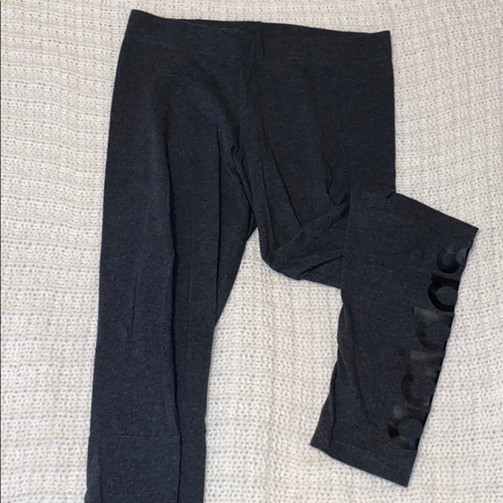 adidas grey logo leggings